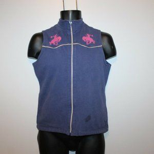 Wrangler Blues Womens SMALL Barn Horse Vest